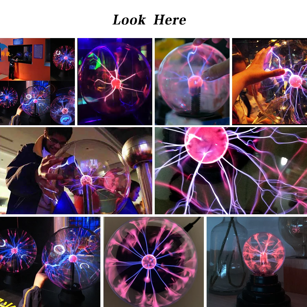 Usb 3.5 Inch Novelty Magic Plasma Ball Night Light Touch