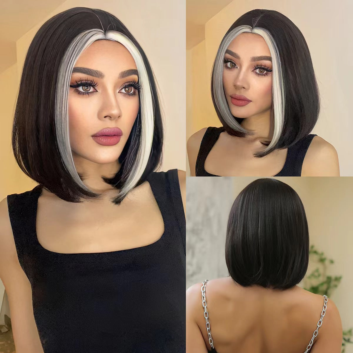 Short straight wig