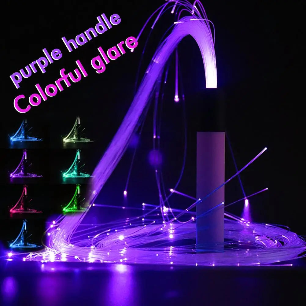 LED Fiber Optic Whip 360° Swivel Super Bright Light Up Rave Toy EDM Pixel Flow Lace Dance Festival Night Party Disco Dance Whips