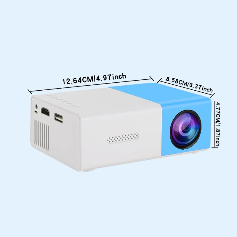 YG300 projector ANSI lumen 15, multimedia version, Resolution 320P HD Home Mini Projector Home Theater Computer LED Projector