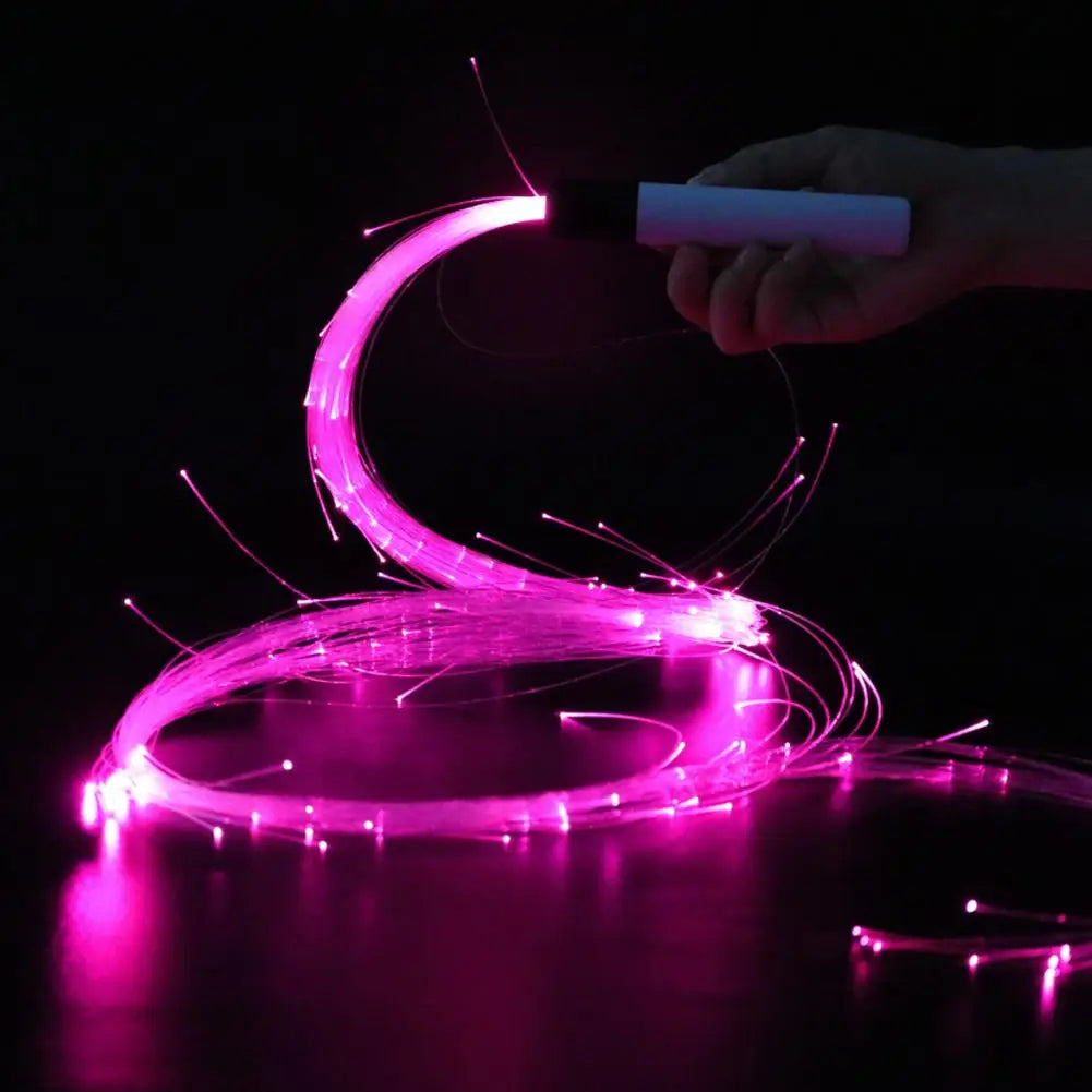 LED Fiber Optic Whip 360° Swivel Super Bright Light Up Rave Toy EDM Pixel Flow Lace Dance Festival Night Party Disco Dance Whips